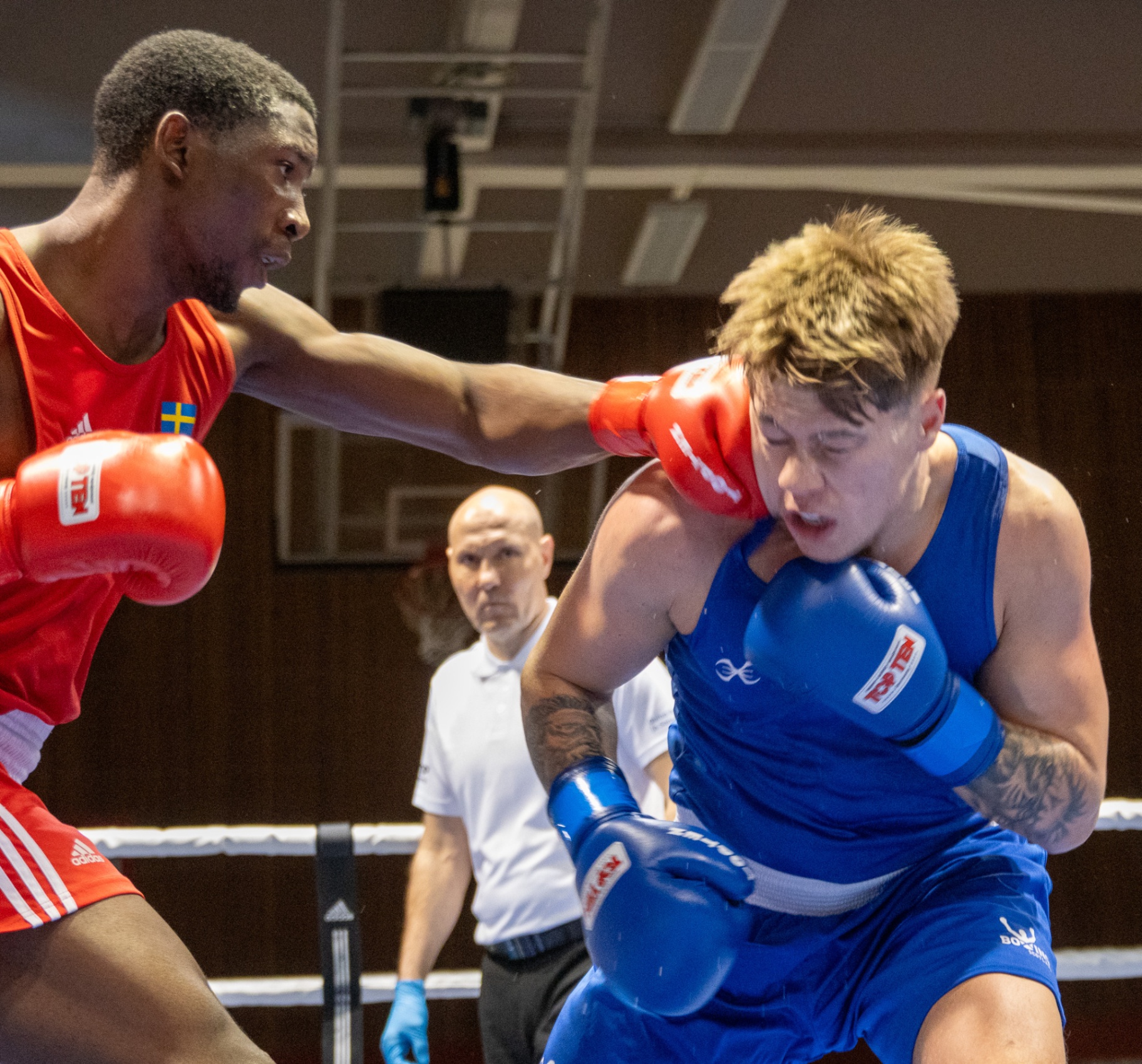 Elwin Belezika training in the ring